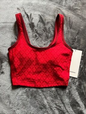 🆕 Lululemon Textured Mesh Tennis Tank Lululemon Red & Dark Sport Red, size XXS